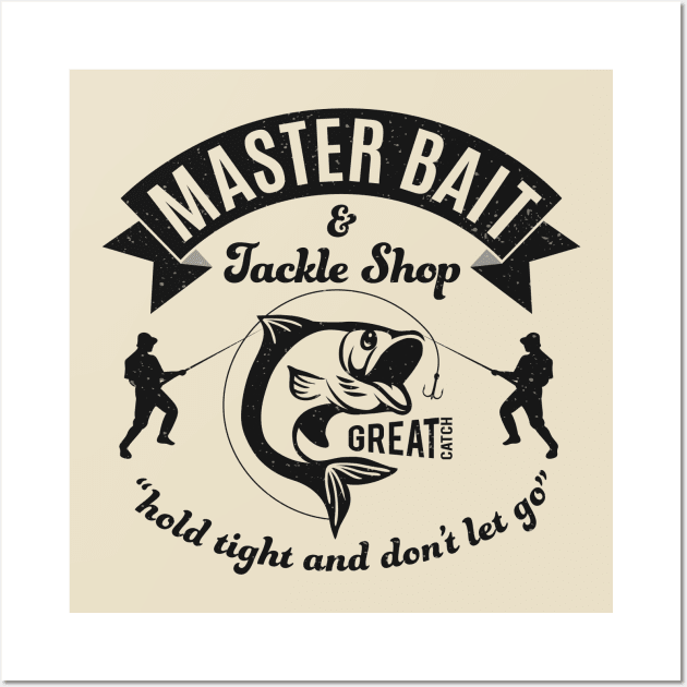 Master Bait & Tackle Shop Wall Art by Alema Art